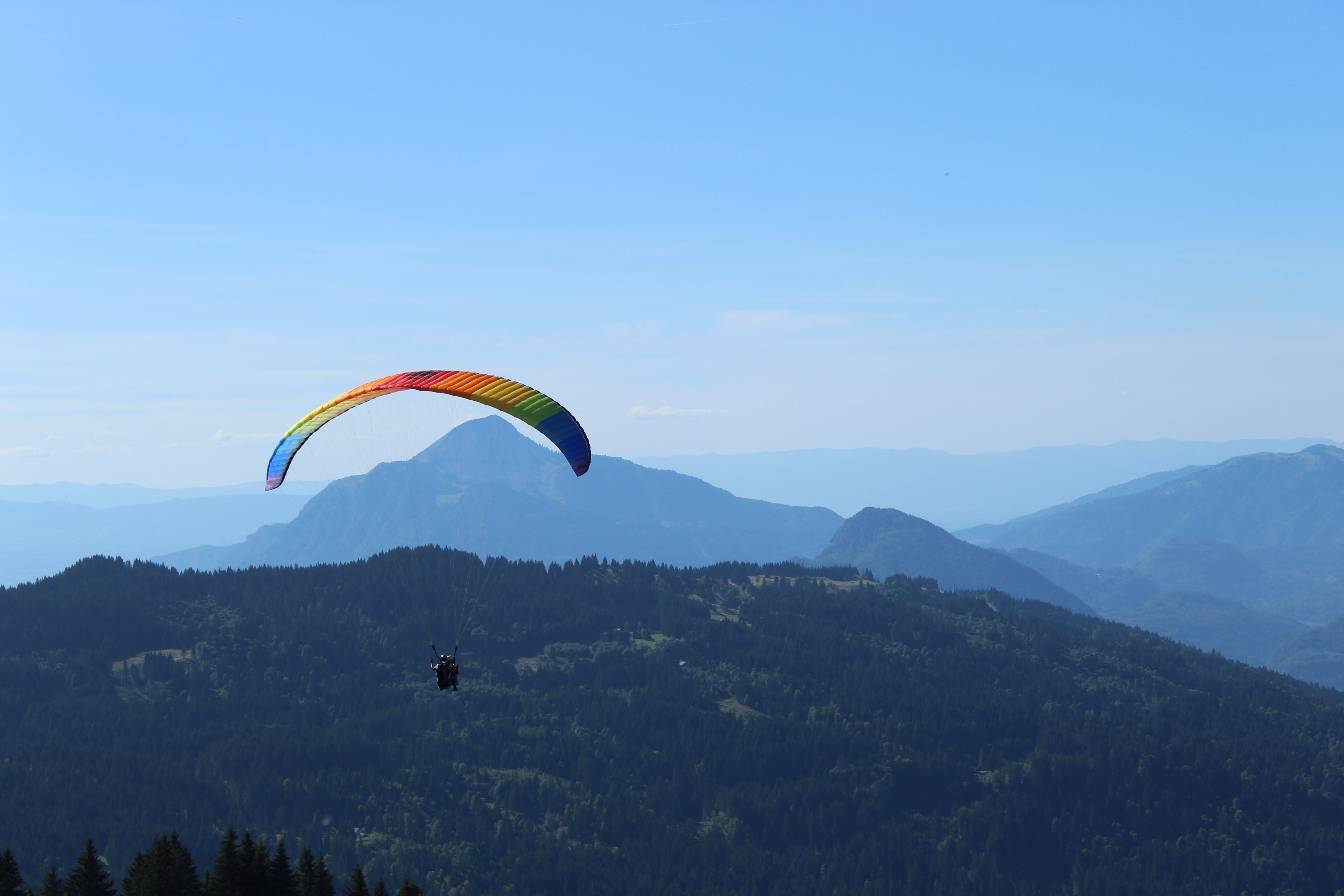 Paraglider in the alps