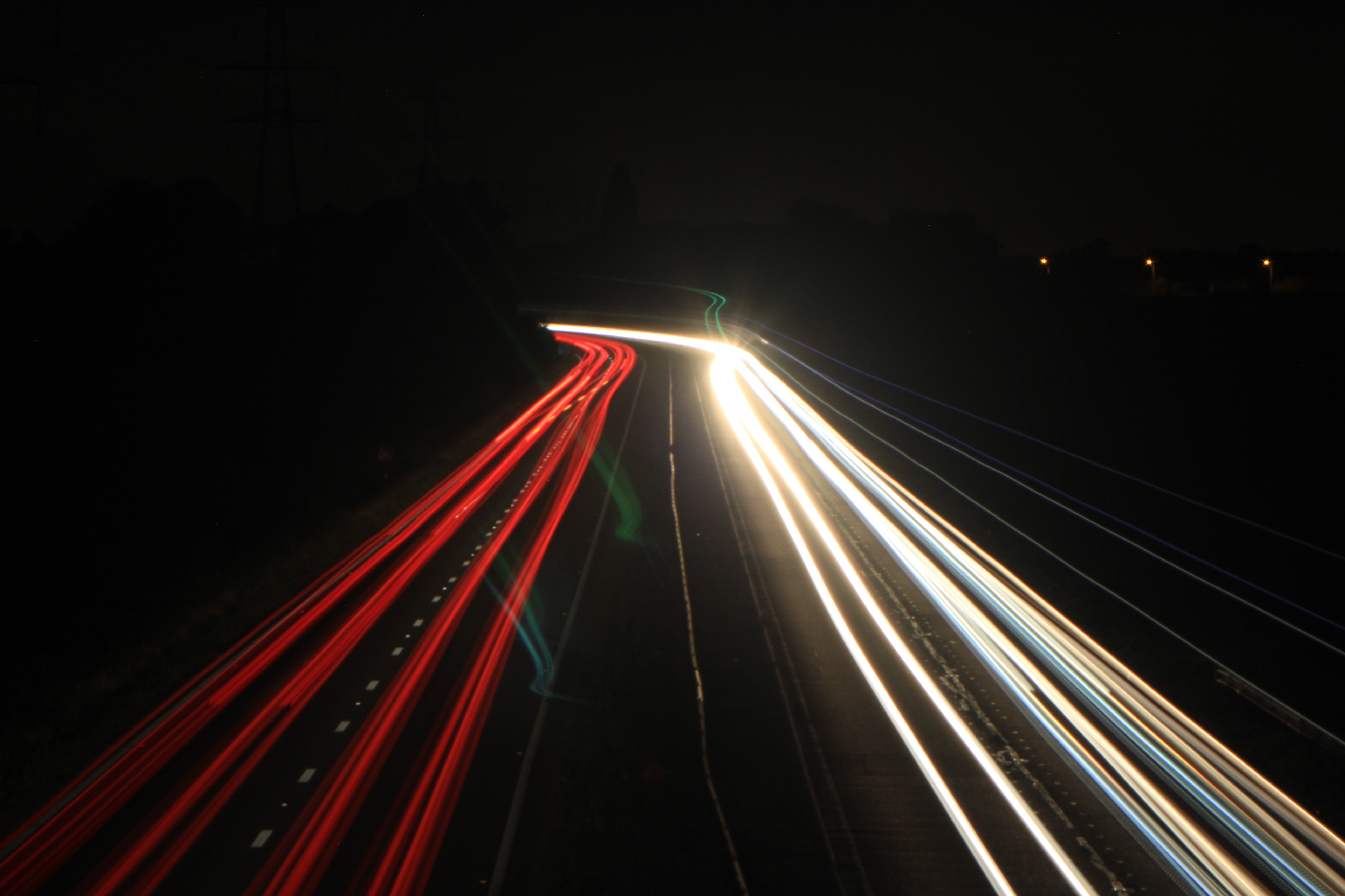 Light trails of a dual carridge way