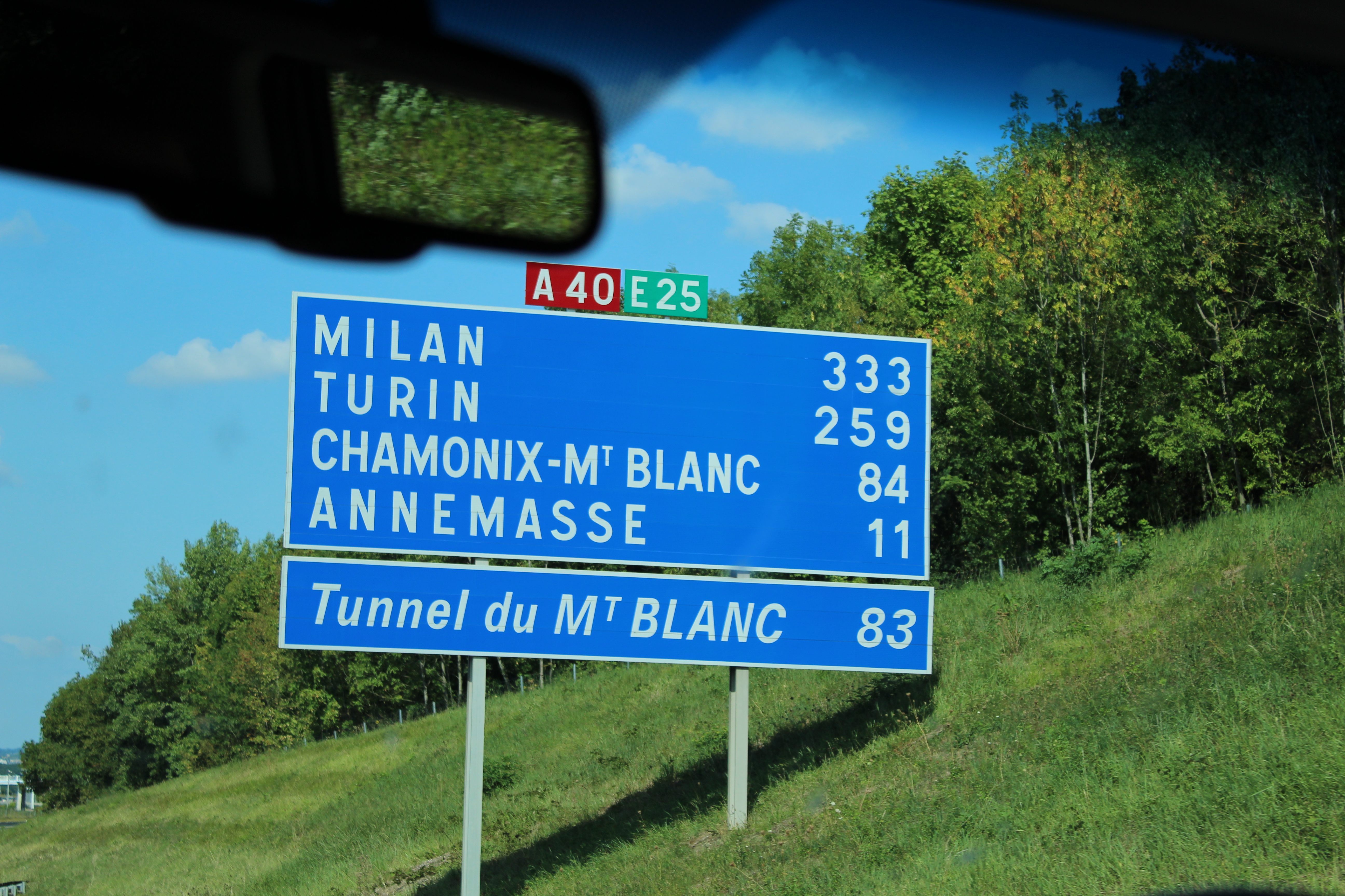 Road sign in France