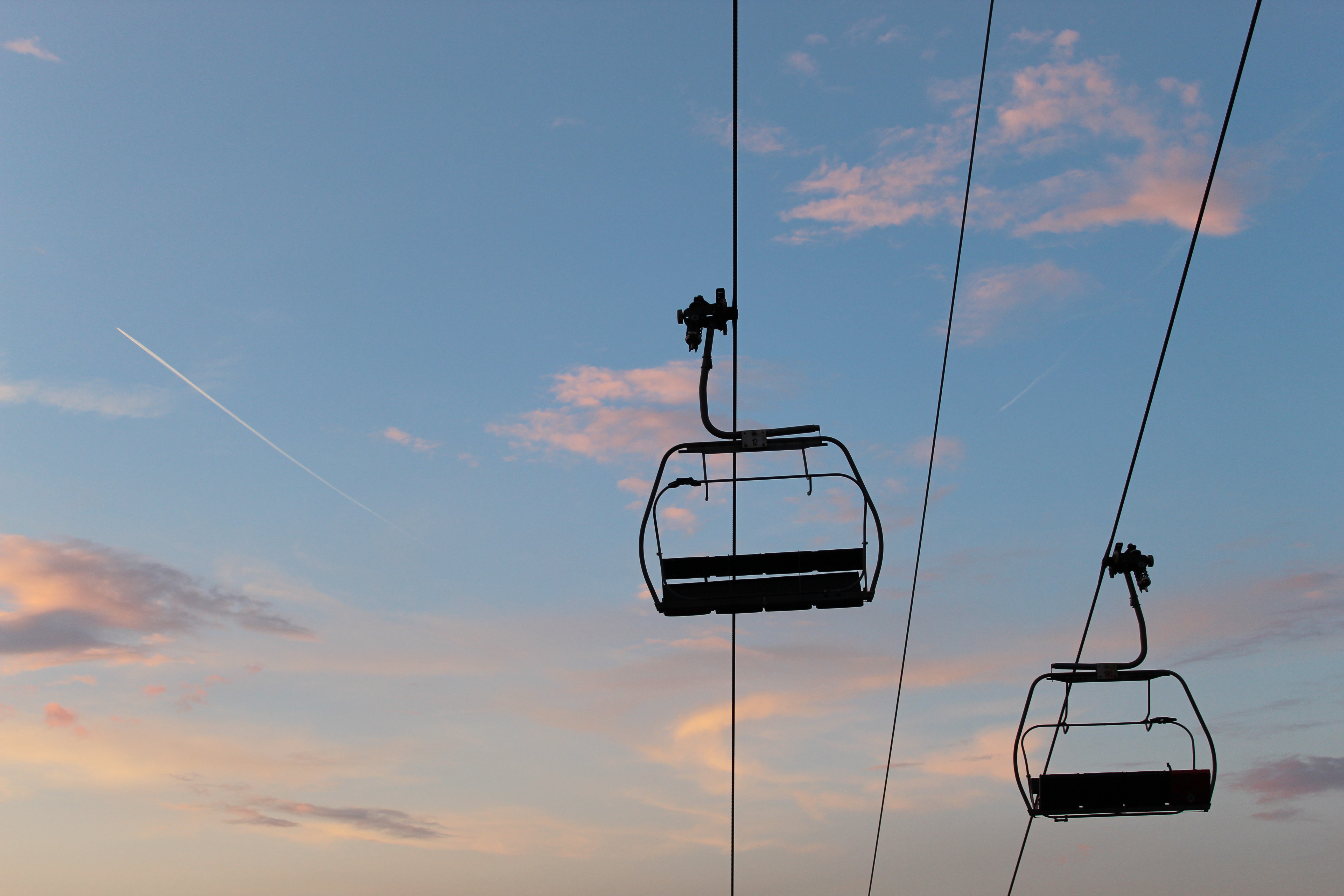 Chair lift silhouette