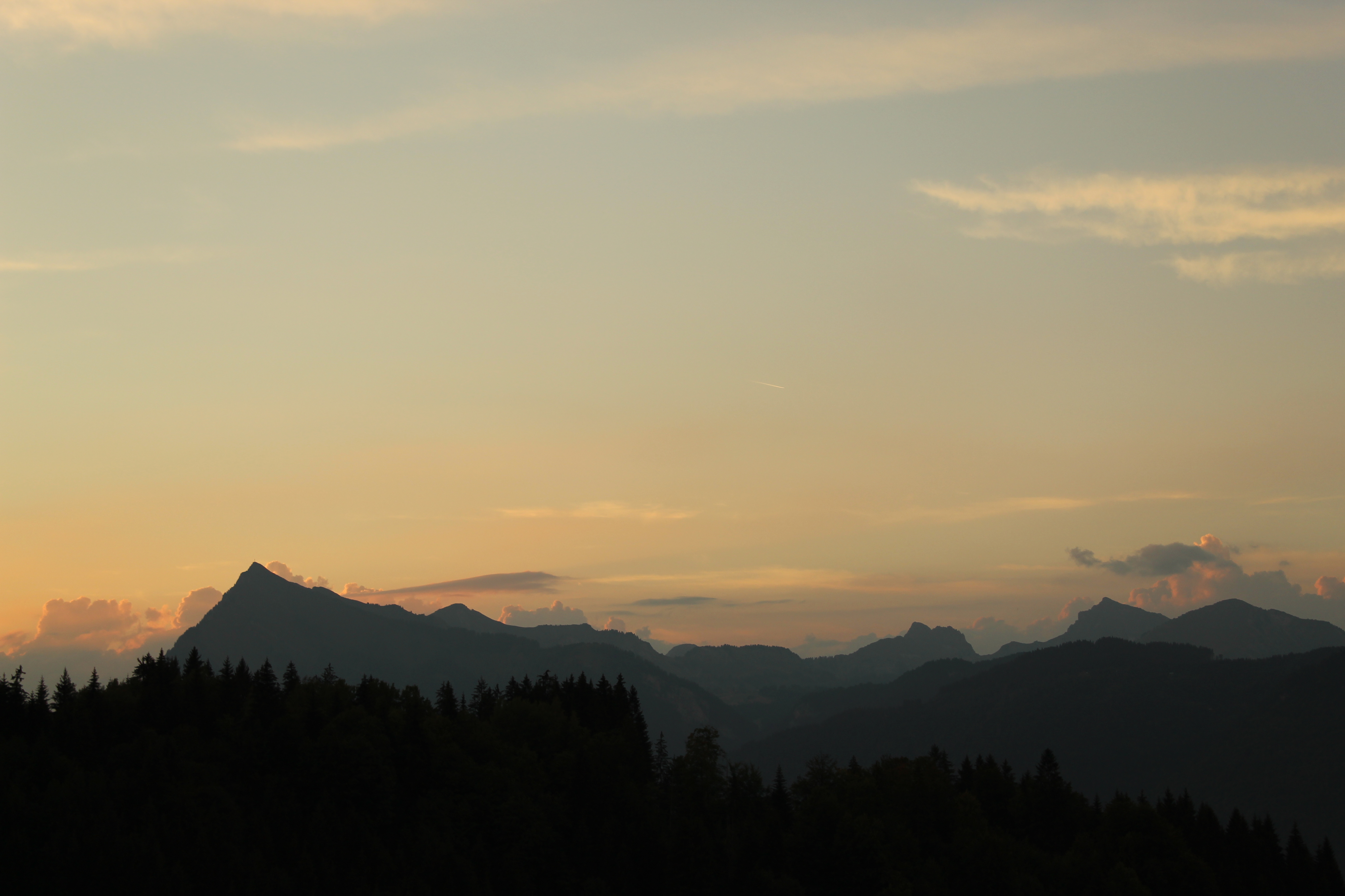 An alpine sunset